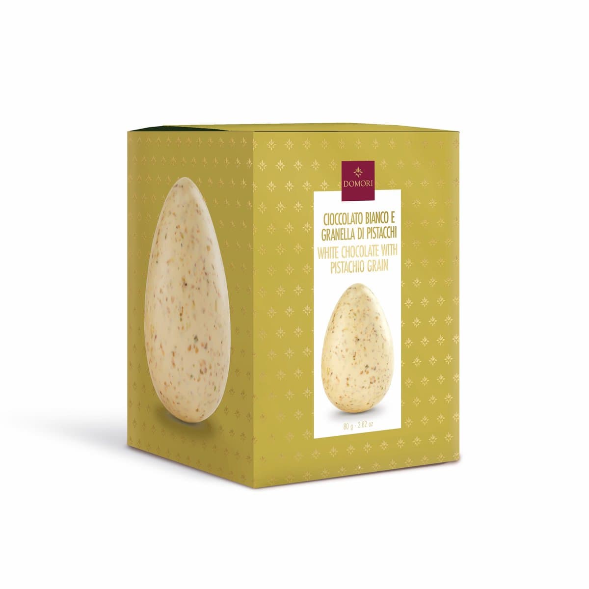 Domori Mini Paasei Melkchocolade met Pistache – Anthology Collection met Verrassing (Surprise) – Luxe Italiaanse Paaschocolade – 80 gram (EAN: 8026861056279)
