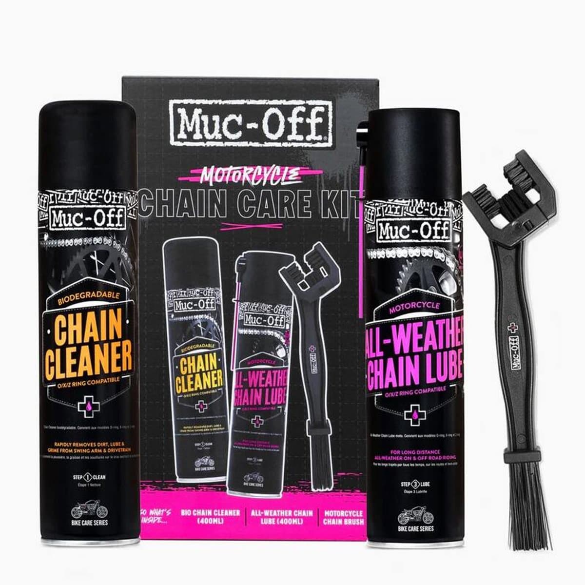 Muc-Off | chain care kit | motor ketting onderhoud set (EAN: 5037835218718)