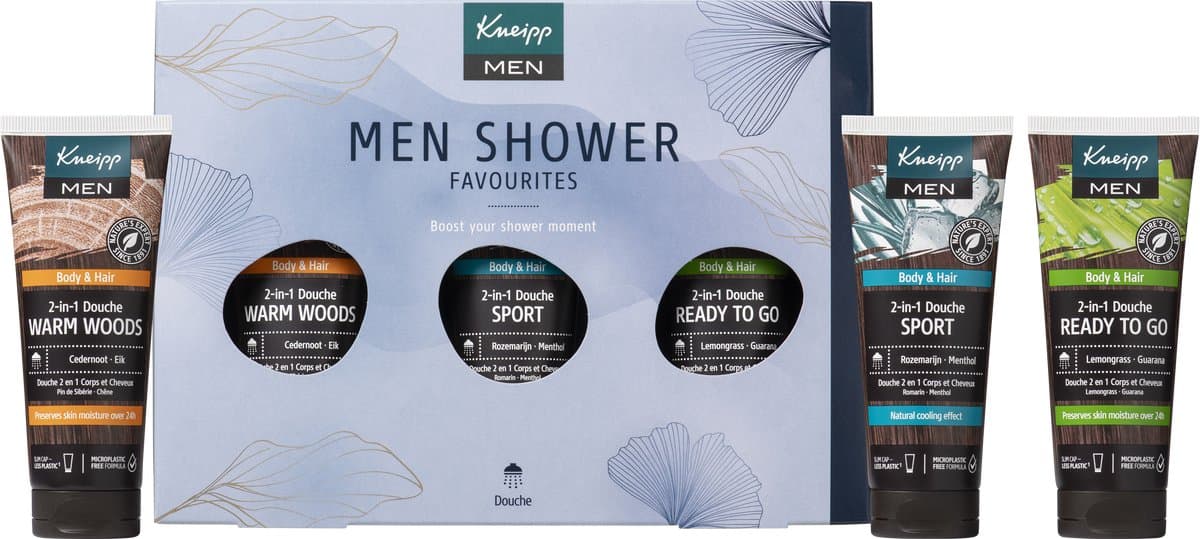 Kneipp Men - Geschenkset Shower Favourites - Inhoud 3 x 75 ml (EAN: 8712585035415): Wat is dit geschenkset precies