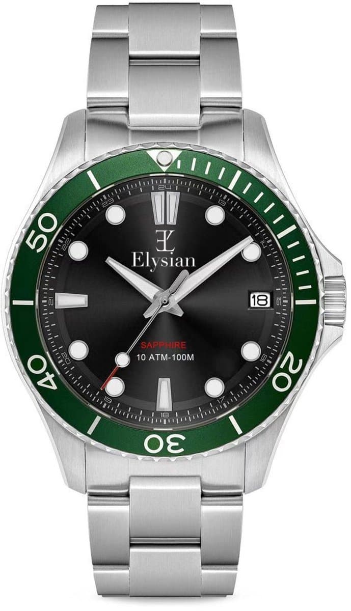 Elysian Heren horloge Zilver 42mm - 316L Staal - 10ATM - Seiko - Cadeau voor man (EAN: 5430003396544)
