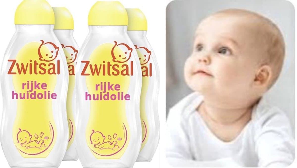 Zwitsal Baby Rijke Huidolie Voordeelverpakking 4 x 200 ml (EAN: 8719738012521)
