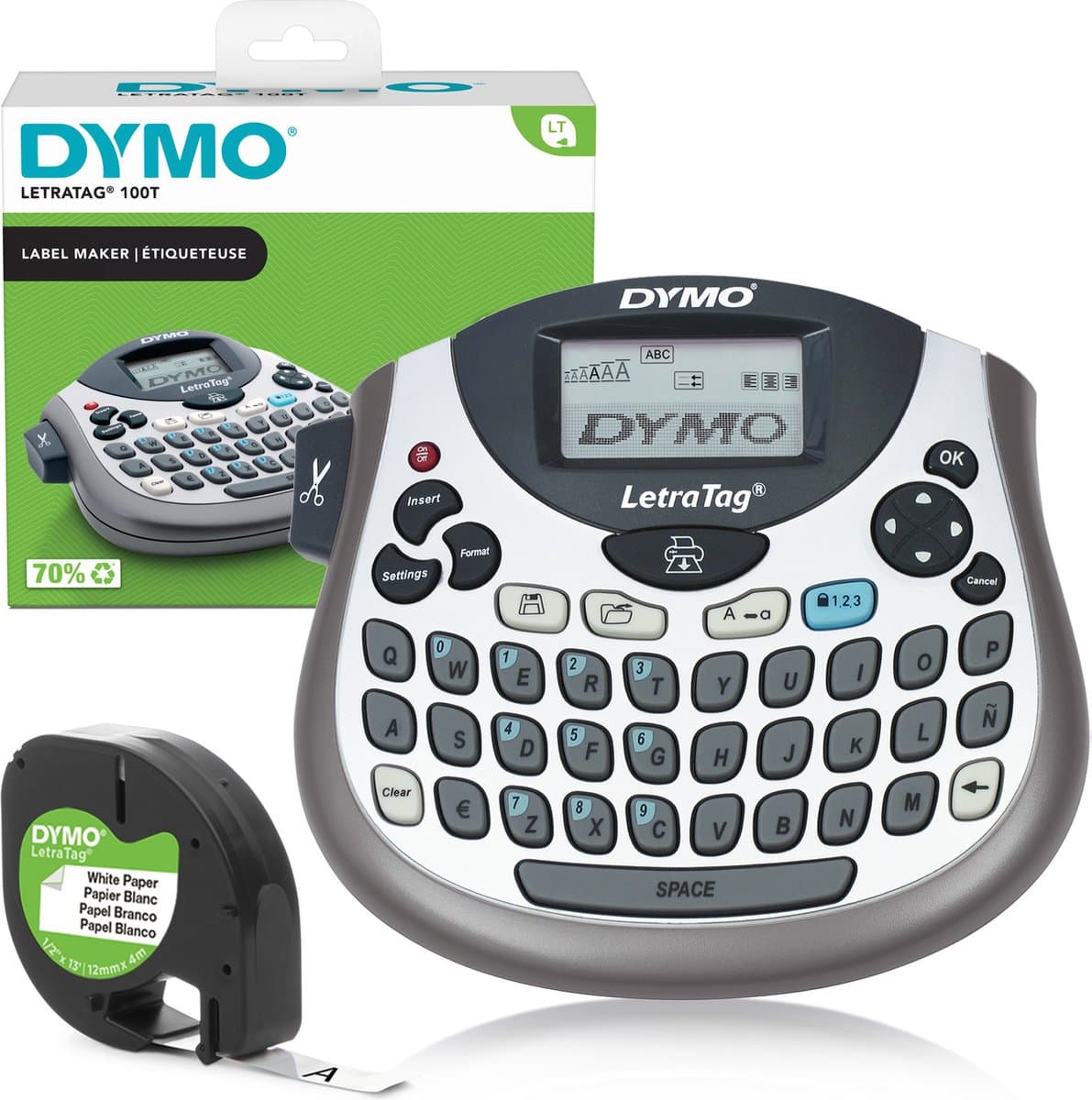 Dymo LetraTag LT-100T-labelmaker | Draagbare labelprinter met QWERTY-toetsenbord | Zilver | Ideaal voor op kantoor of thuis (EAN: 5411313622561): **Wat maakt deze labelmaker zo bijzonder**