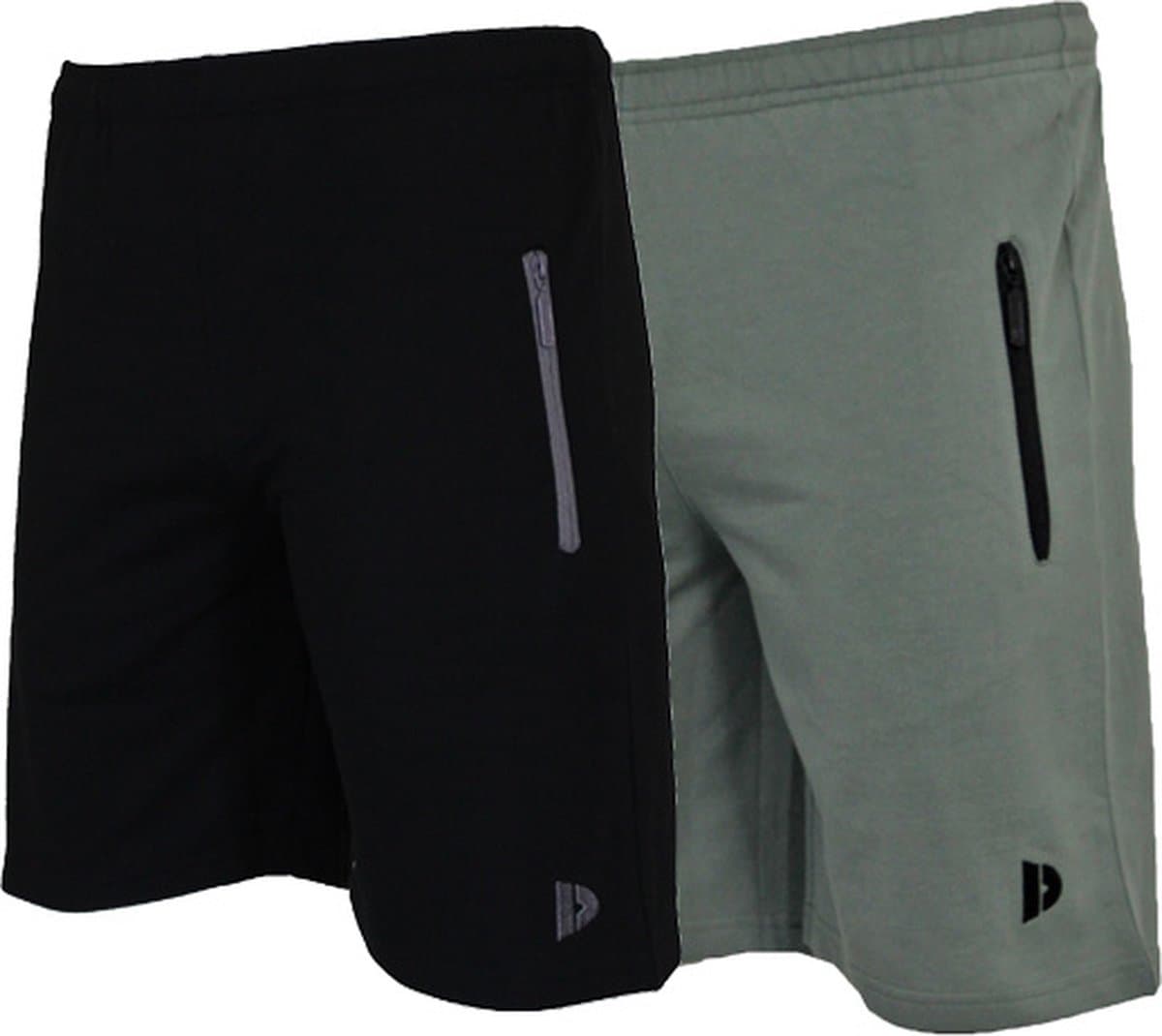 2-Pack Donnay Joggingshort (Nick) - Sportshort - Heren - Black/Jungle green (549) - maat L (EAN: 8717528193580): Een Product Met Een Sterke Verhalenband 🎵