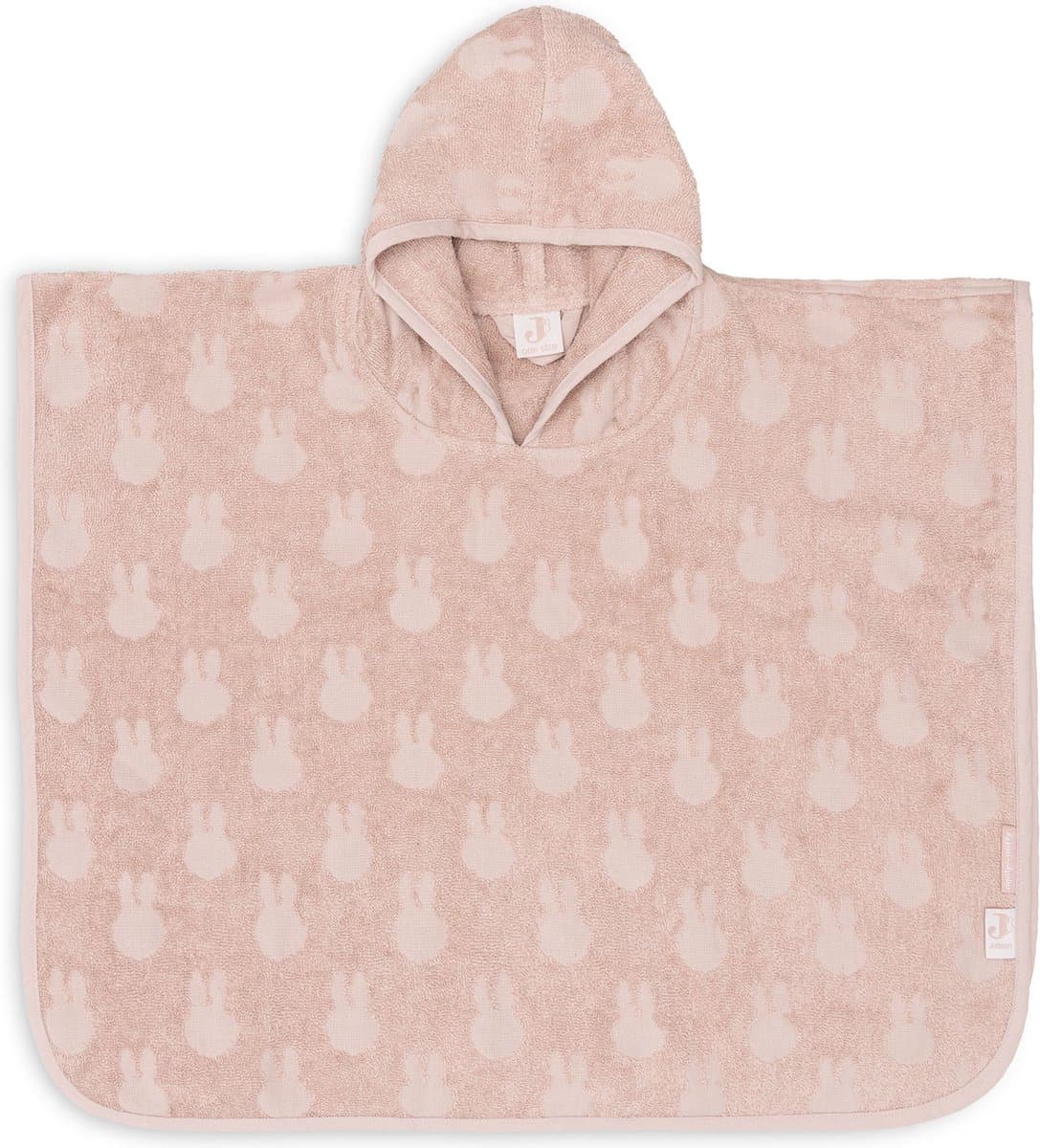 Jollein x Nijntje - Badponcho Baby Badstof - Badcape Kind met Capuchon - Miffy Jacquard - Wild Rose (EAN: 8717329378797)