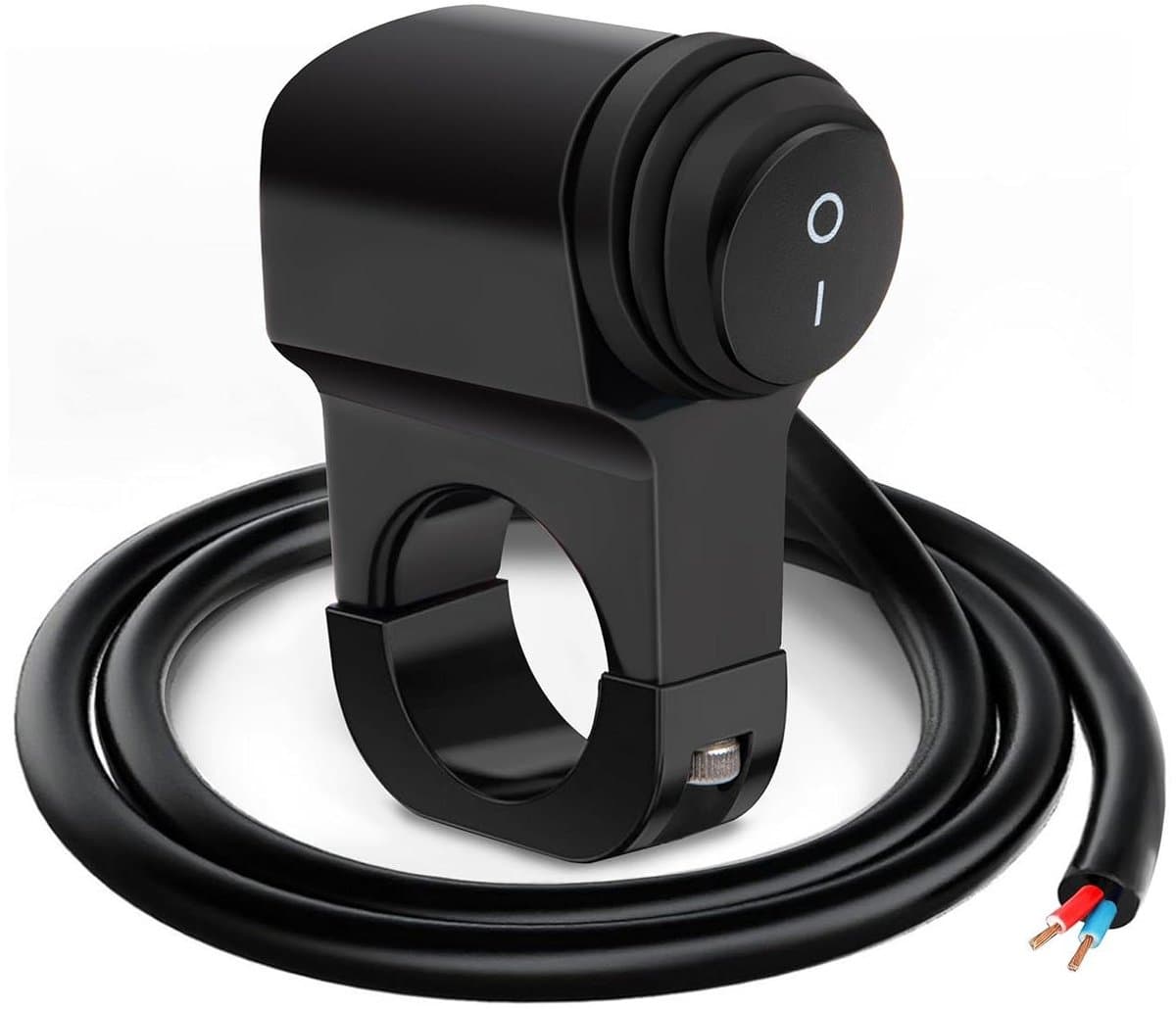 Stuurschakelaar 12-24V voor Motorfiets ATV - Licht- en mistlamp Schakelaar - Waterdicht - Rem- en Fietslicht Schakelaar - 22 mm Stuur (EAN: 6153503793703)