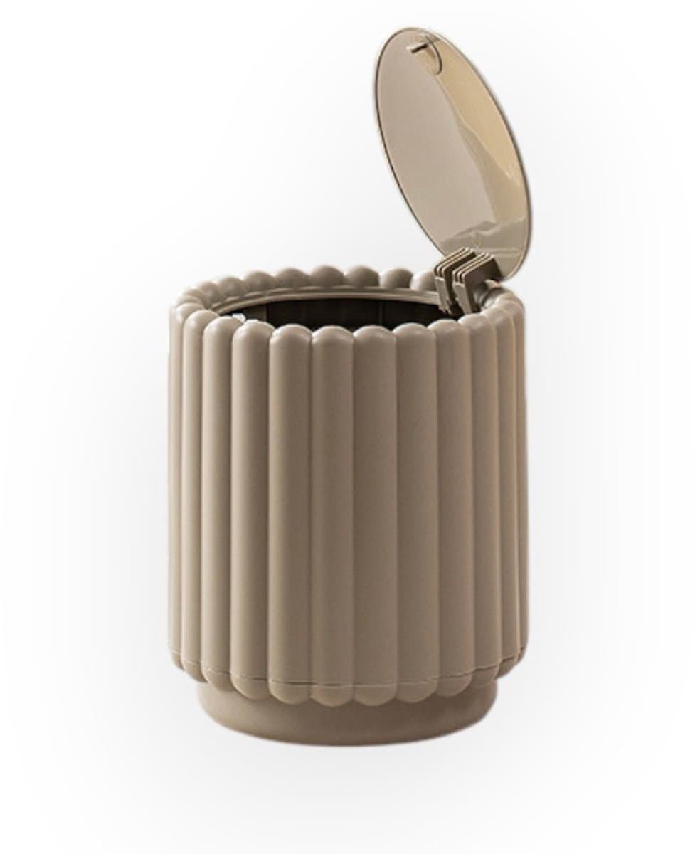 Kleine Bureau Prullenbak Met Drukklep – Compacte Afvalbak Voor Op Het Bureau – Ruime Opening – Eenvoudig Schoon Te Maken – 12,5×15 Cm – 1 Stuk – Donkergrijs (EAN: 8683769415791): Maak kennis met mijn nieuwe bureau-maatje 🗑️