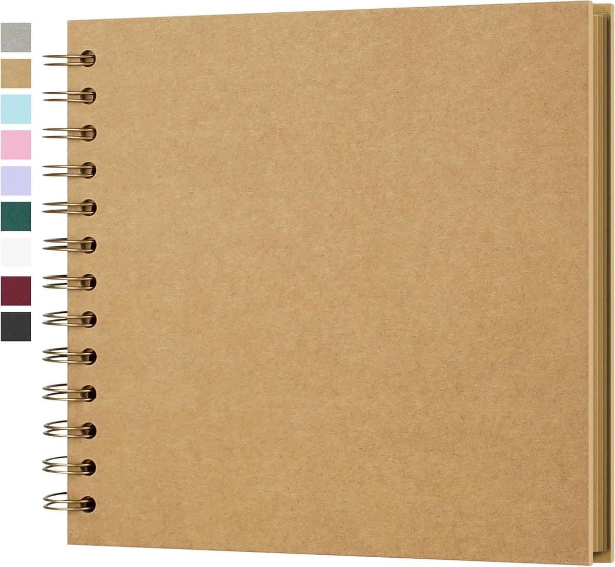 Ynkkvre - Fotoalbum - Scrapbook - DIY Album - Plak Fotoalbum - Herinnering Boek - Cadeau - 40 pagina's zuurvrij kraftpapier - 18x18 cm professioneel formaat - Stevige spiraalbinding - Geschikt voor trouw en babyfoto's (EAN: 8721417572905): Eerste ...
