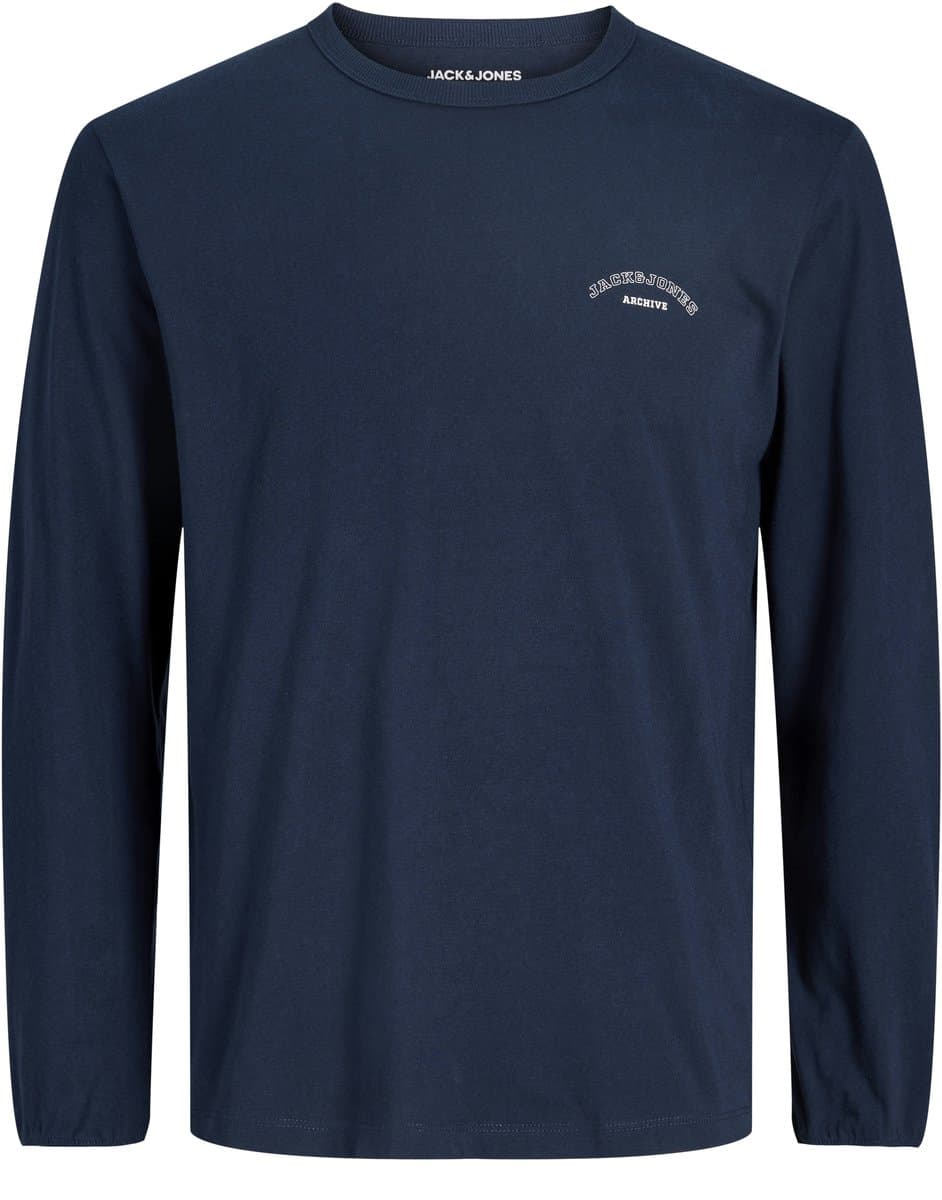 JACK&JONES PLUS - JJCOLLEGE LOGO TEE LS CREW NECK PLS - Heren - Lange mouwen shirts (EAN: 5715865171288)