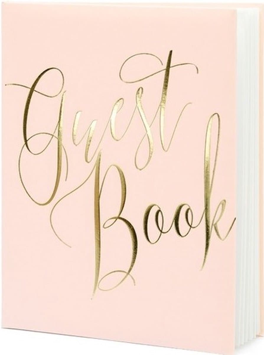 Gastenboek - roze/goud - 20 x 25 cm - 22 blz - bruiloft - jumileum - receptieboek - trouwen - huwelijk (EAN: 8720147305951): 📦 Het eerste eerste gezicht verpakking & eerste indruk
