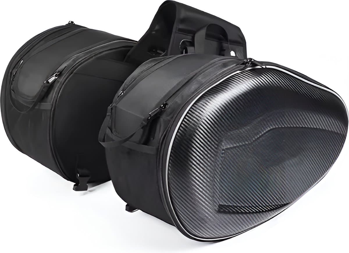 CarryQuest® - Motor Rugzak - Universele Motorfiets Tas - Motorrugzak - Waterdicht, Lichtgewicht, 36L-58L Capaciteit - Inclusief Regenhoes - Carbon (EAN: 8785291788722)