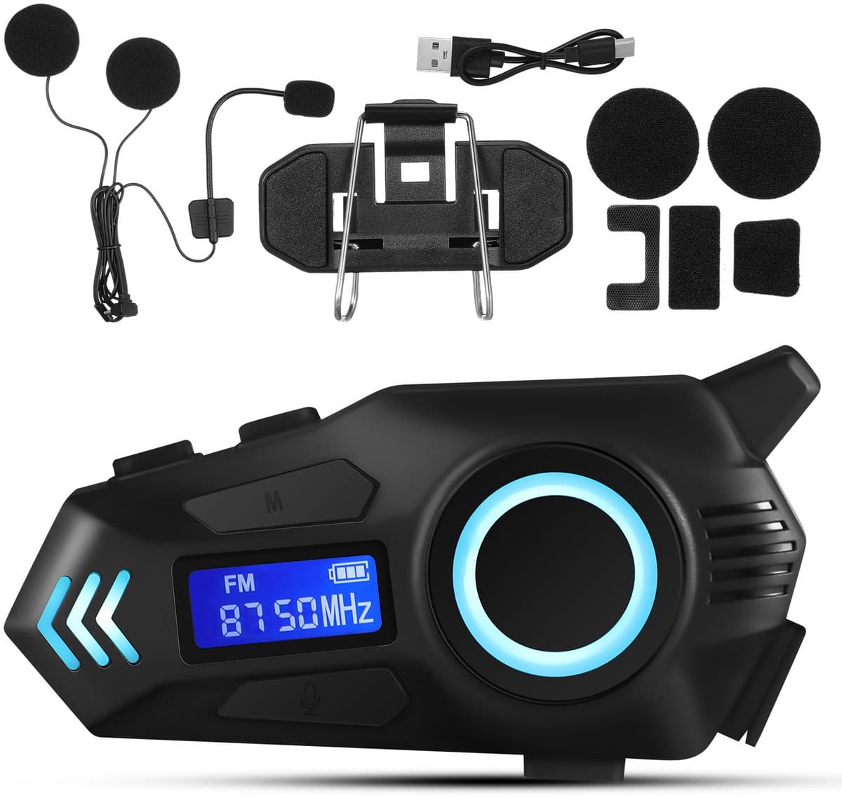 Motor Helm Headset – Bluetooth 6.0 Communicatiesysteem met Microfoon – 40 uur Gesprekstijd – IP65 Waterdicht – Voice Assistant – Zwart (EAN: 4896028775985): 📦 Uitpakken & eerste indruk