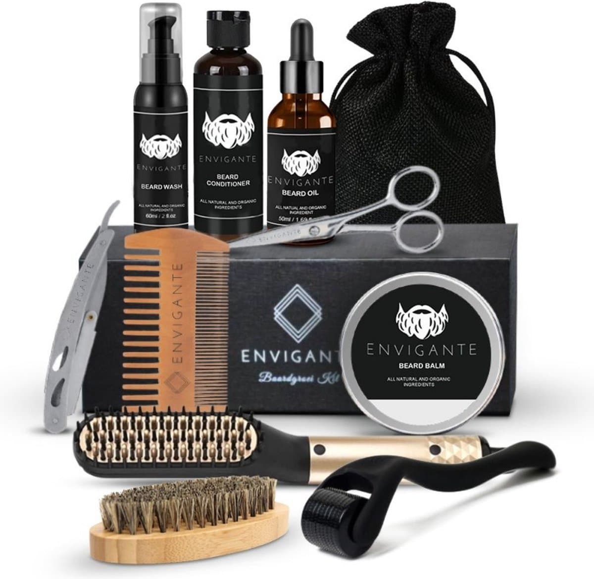 Envigante Baardgroei Kit MAX - 12-delig - Baardverzorging - Baard Stijltang - Baardroller - Baardolie - Baardkam - Baardborstel (EAN: 8721008098302): De aanleiding een kriebelige baard en een nieuwsgierige volger