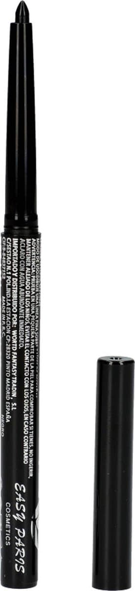 Easy Paris - Zwart oogpotlood, draaibaar / Automatic Eye Pencil / Eyeliner - Waterproof - Nummer 001 - 1 stuks (EAN: 8435181438328): Een eyeliner die wél blijft zitten (echt!) 🖤