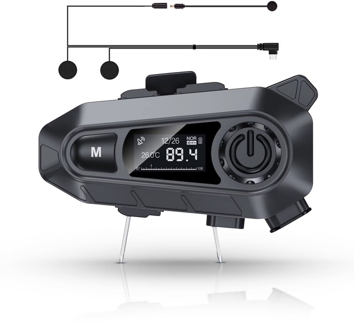 Tech Essentials R500 - Motorhelm Headset - Met Bluetooth 5.4 - Intercom - Radio - Zachte microfoon - Brommer - Scooter (EAN: 8721325100733)