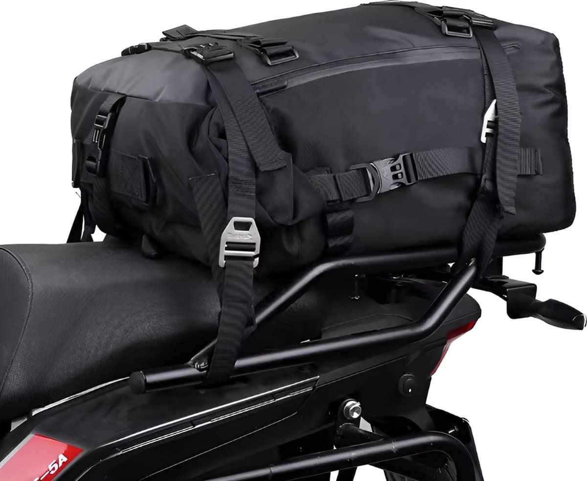 CarryQuest® - Motor Achter Tas 30L Waterdicht Multifunctioneel Zadel Zijbagage Tas rugzak Universeel - Zwart 30L (EAN: 8785291795836)
