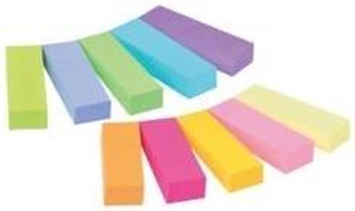 Post-it vlaggen 670-10AB geassorteerde kleuren 10 eenheden van 50 strips (EAN: 0051141380469): Waarom papieren post‑its een winnaar zijn (en geen plastic)