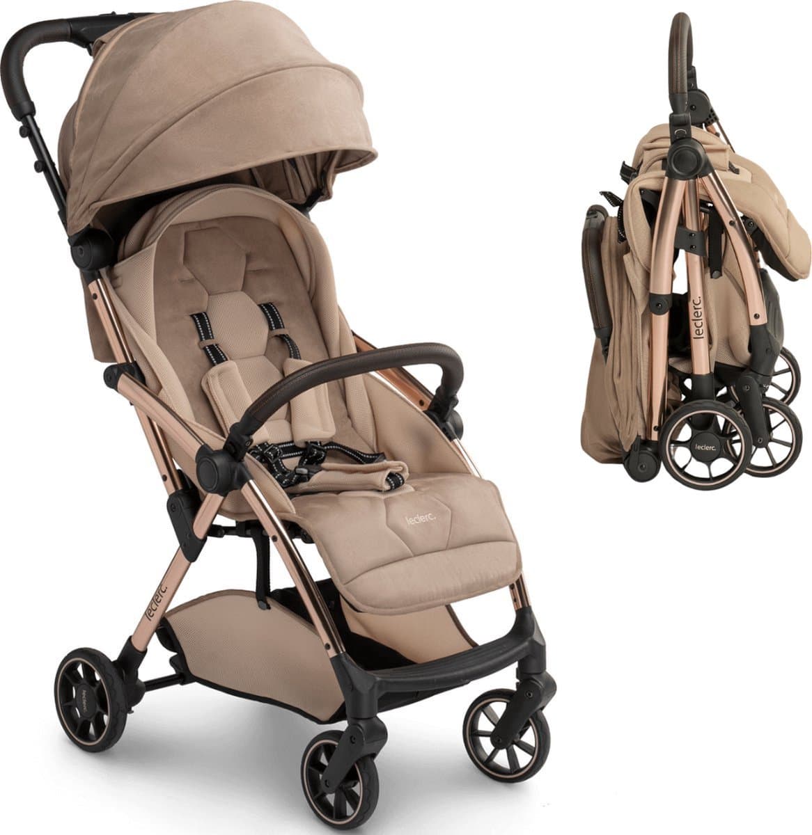 Leclerc Hexagon Buggy - Inklapbare Kinderwagen - Champagne - Reisbuggy (EAN: 6152600333348)