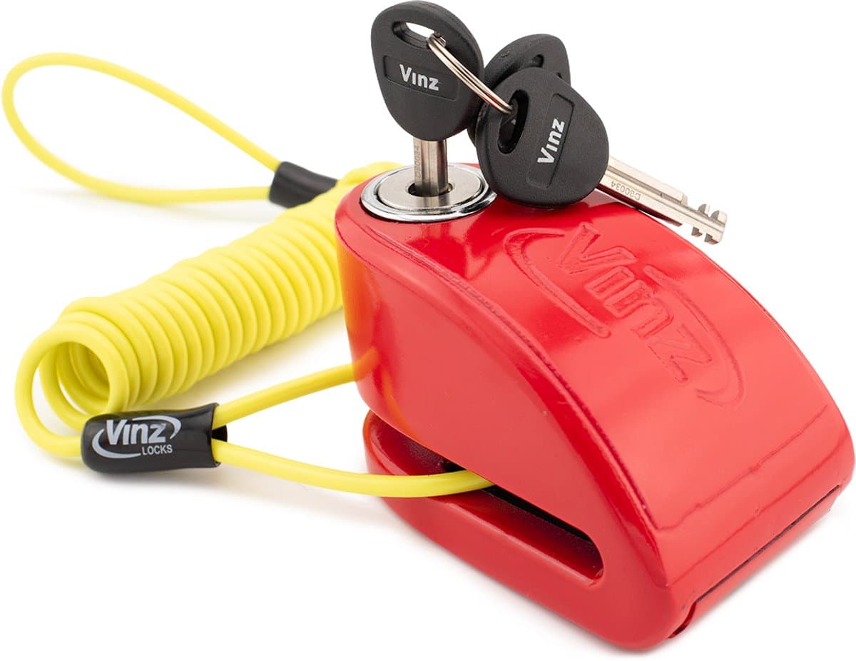 VINZ Pico Schijfremslot met Alarm - ART 4 Slot - Remschijfslot Motor met Alarm - Voor De Verzekering - Rood (EAN: 8720574320695): **Wat is het eigenlijk**