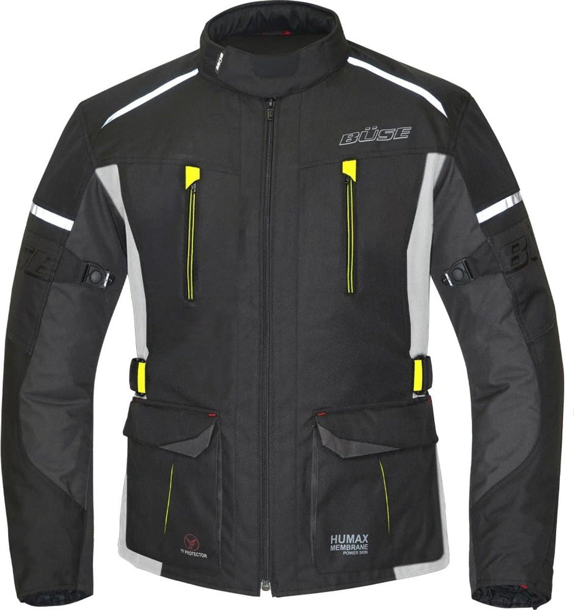 Büse Rider Zwart Grijs Neon Waterdicht Textiel Jas - Maat - Jas (EAN: 4051218540754)