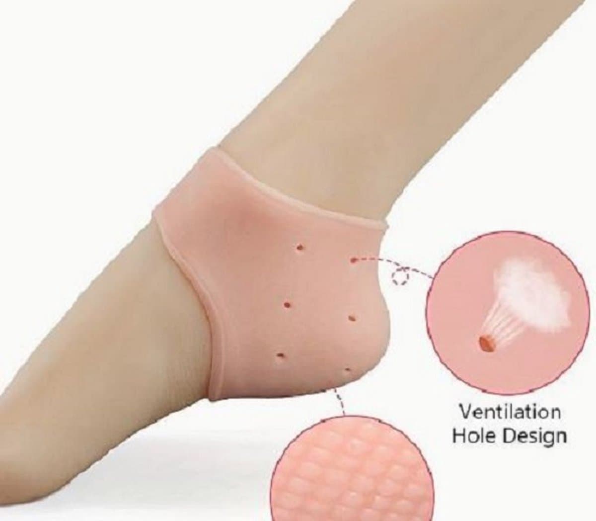 2 Hielbeschermers - Gel Sokken - Hielspoor Zooltjes - Siliconen (EAN: 9502916737359)