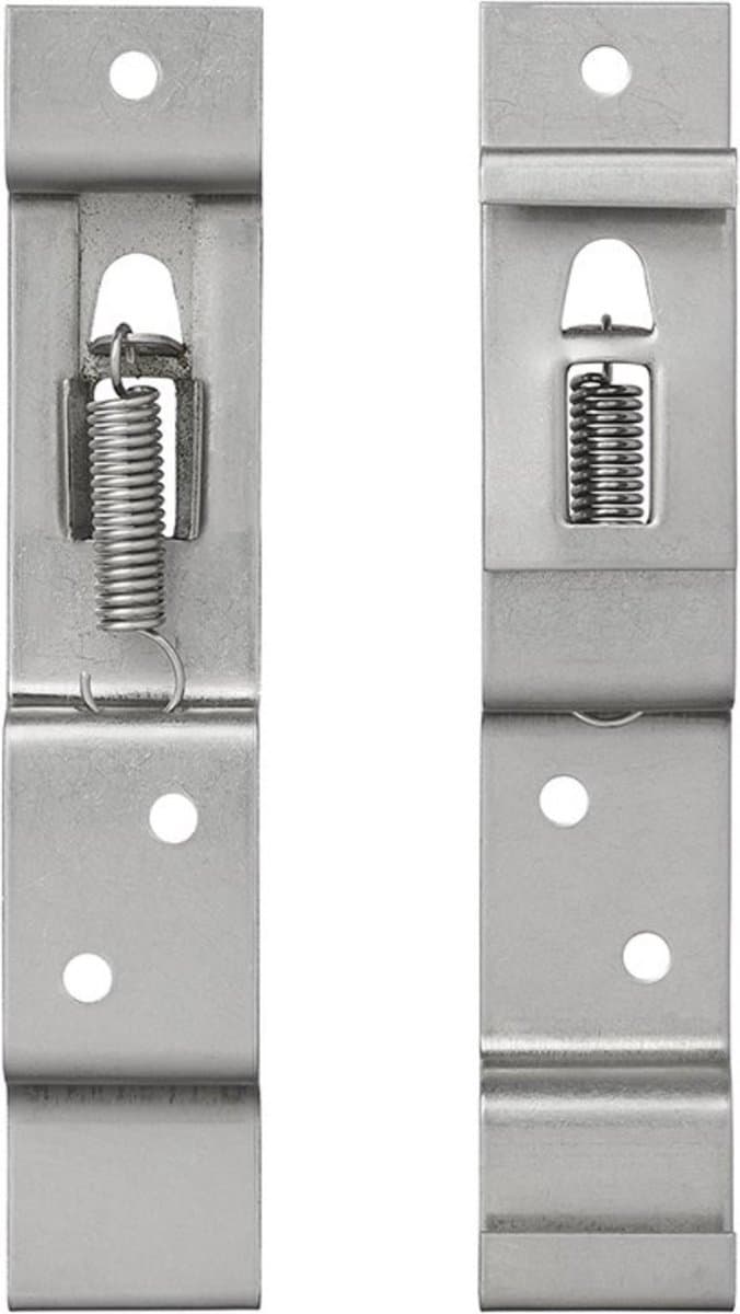 Benson Kentekenplaat klemmen - 2x stuks - RVS - nummerplaat bevestigen - aanhanger (EAN: 8718375332801)