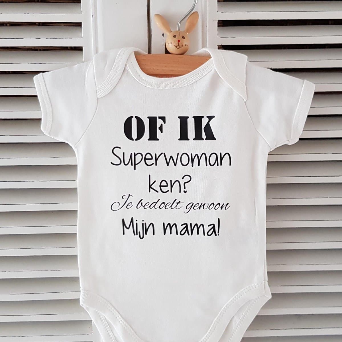 Baby Rompertje met tekst Je bedoelt gewoon mijn mama ! | korte mouw | wit | maat 62/68 | verjaardag vrouw cadeau voor kraamcadeau moeder - kraamgeschenk zwangerschap aankondiging mama's liefste worden voor verjaardag I love bekendmaking zwangersch...