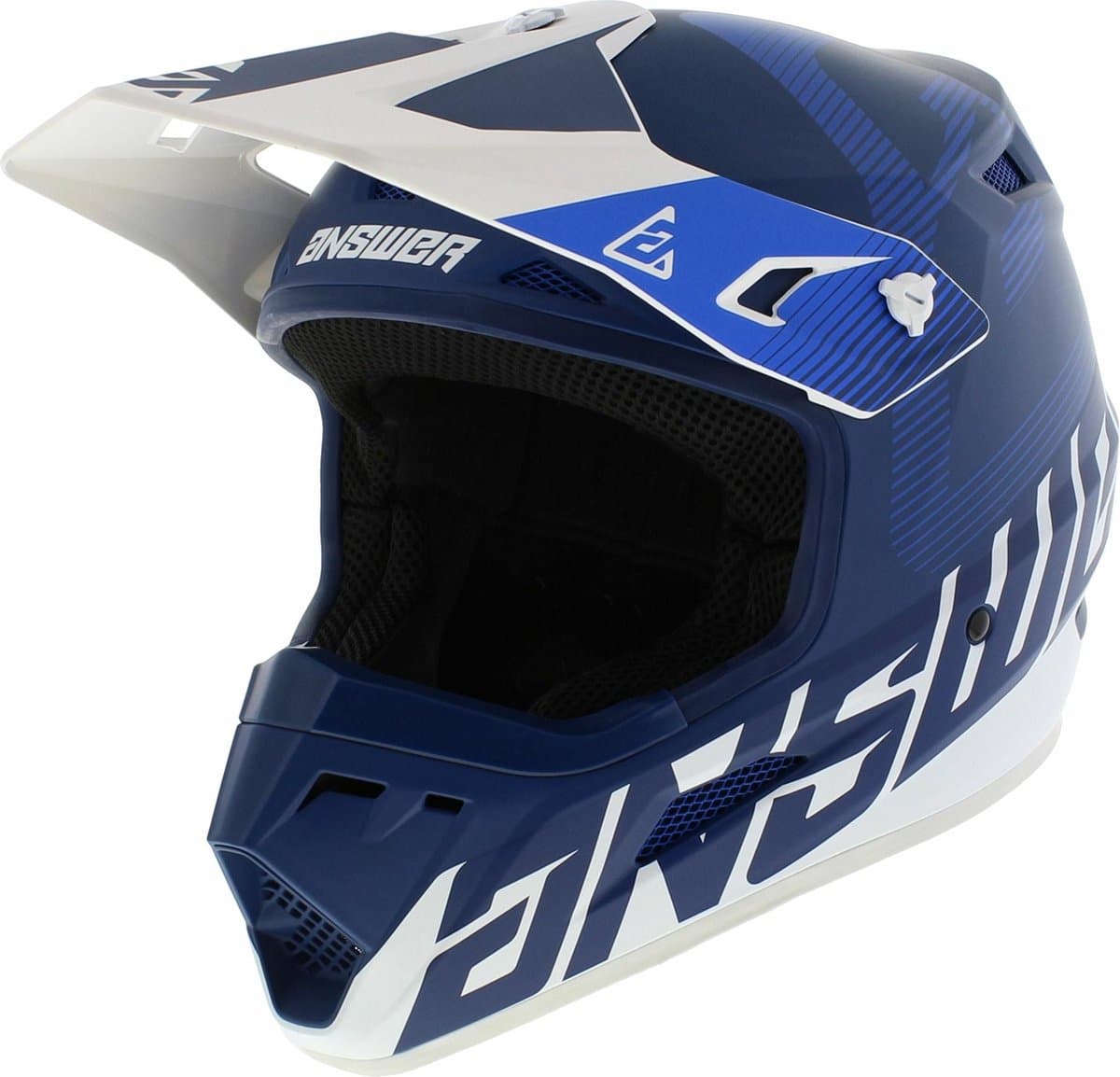 Answer AR1 V2 crosshelm Bold mat blauw wit - L 59-60 CM (EAN: 0887337393308)