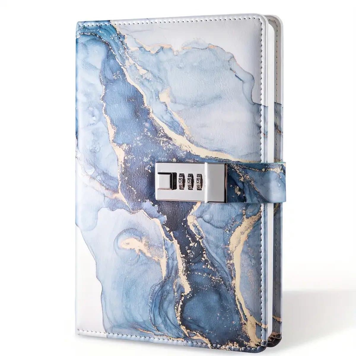 Dagboek met Slot - A5 - Marmerlook Blauw / Goud - Leer - Notitieboek - Notebook - Cadeau tip - Cijferslot (EAN: 6095916823847): Waarom ik meteen verkocht was