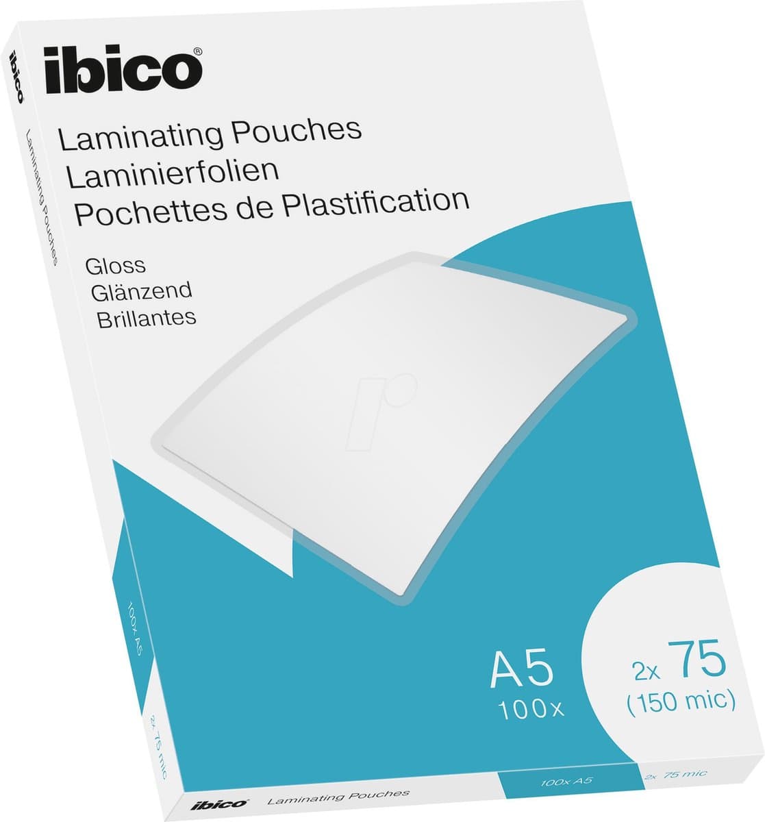 Ibico Lamineerhoezen - A5 documenten - 2x75 Micron - Glanzend - 100 stuks (EAN: 4049793065892)