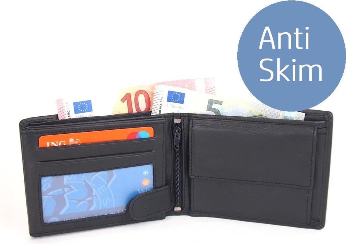 Zwarte Heren Portemonnee - Billfold -10 pasjes (EAN: 8717924026918): **Wat maakt deze portemonnee zo bijzonder**