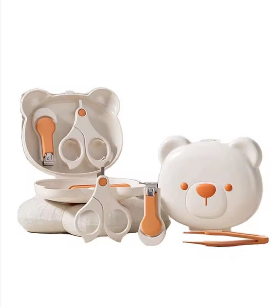 Manicureset Baby - Nagelschaar - Vijl - Nagelknipper - Pincet - Beer Wit Oranje - Kraamcadeau (EAN: 8721042724090): Waarom een nagelset voor de baby