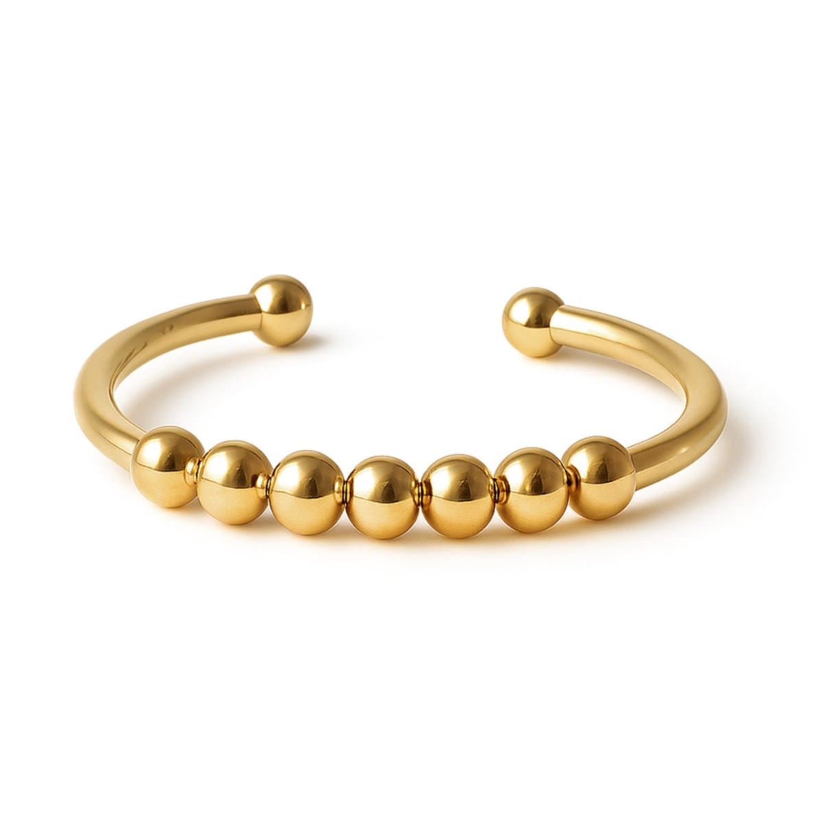 Anxiety Ring - Stress Ring - Fidget Ring - Anxiety Ring For Finger - Draaibare Ring Dames - Spinning Ring - Spinner Ring - (RVS) Goud (EAN: 8720707177103)