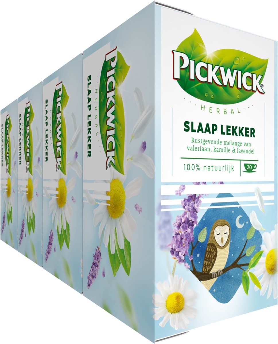 Pickwick Slaap Lekker Kruidenthee - Cafeïnevrij - 4 x 20 theezakjes (EAN: 8711000419892)
