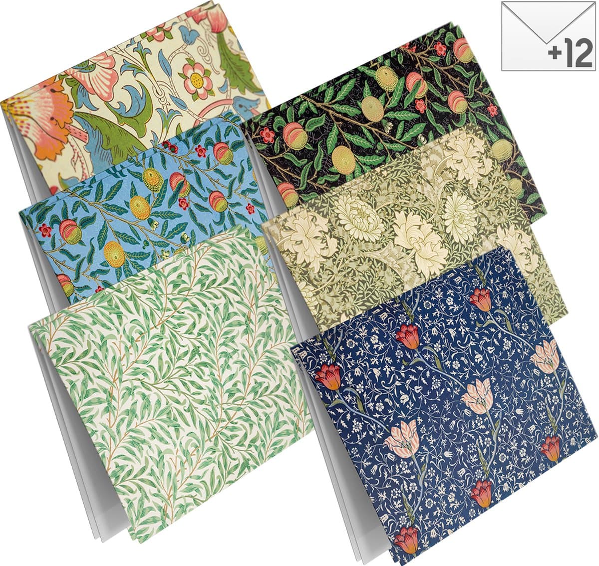 Wenskaarten set Botanisch - 12 dubbele wenskaarten met enveloppen - blanco wenskaarten zonder tekst - Extra stevige wenskaarten met hoogglans UV-lak (EAN: 8720726256193): **Waarom deze set zo speciaal is**
