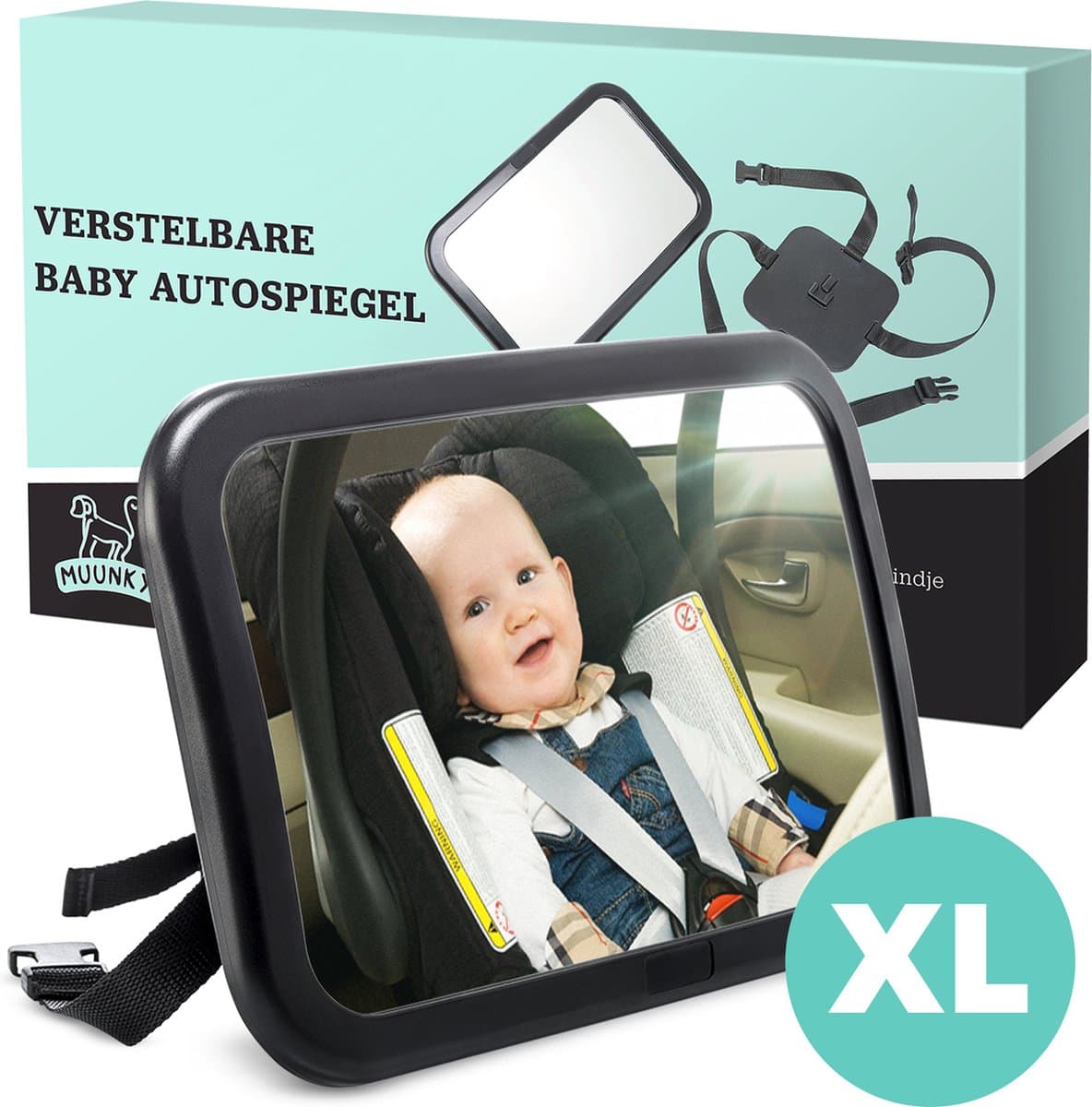 Autospiegel Baby Verstelbaar - Achteruitkijkspiegel - Baby Spiegel Auto Achterbank (EAN: 8720165317066)