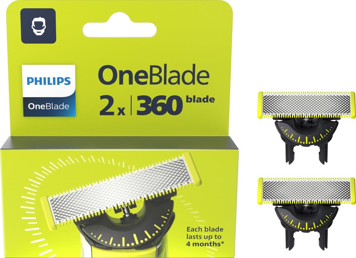 Philips OneBlade 360 Blade - Vervangmesjes - Scheermesjes - 2 stuks - QP420/50 (EAN: 8710103997146): Waarom de OneBlade 360 een gamechanger is
