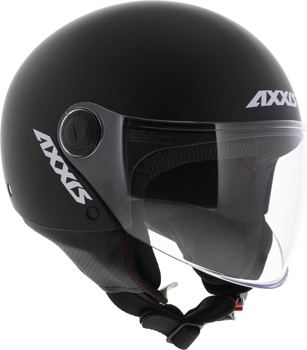 Axxis Square S helm mat zwart S - Jethelm met vizier - Geschikt als Scooter Brommer Motor Snorfiets helm (EAN: 8435619194550)