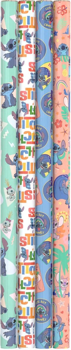 Inpakpapier Stitch 4 Rollen 70x200cm - Verjaardag (EAN: 8710675235509)