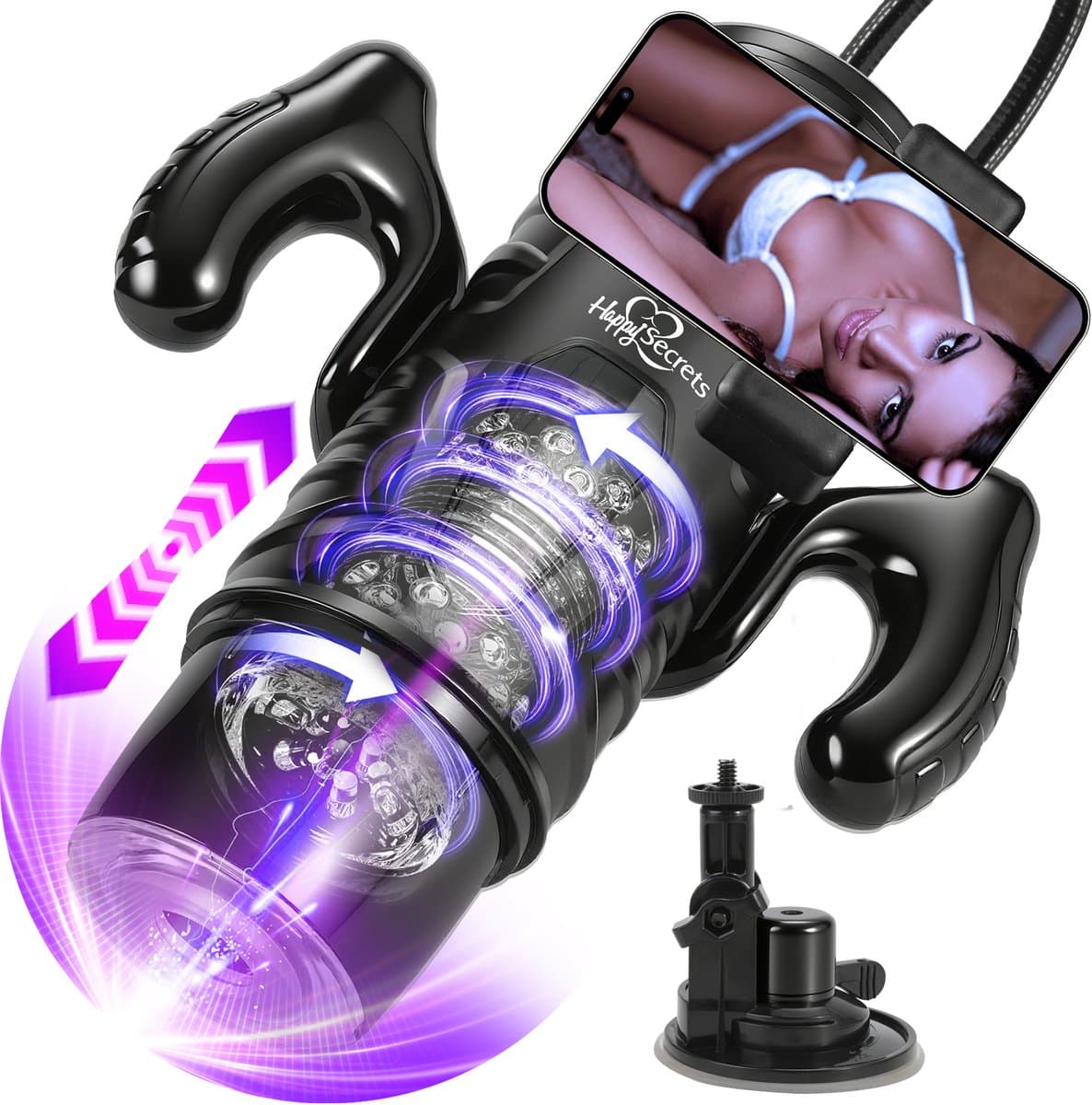 Pocket pussy met 7 stoot- & rotatiestanden en appbediening – Sex toys voor mannen zelf aftrekken – Nep vagina – Nep kut – Masturbator voor man automatisch – Blowjob simulator – Happy Secrets (EAN: 8720589569652): Waarom kwam dit op mijn radar