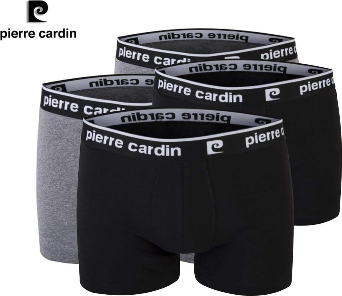 Pierre Cardin - Heren Onderbroeken 4-Pack - 95% Katoen - Boxershort - Combo Grijs/Zwart - Maat XL (EAN: 7422221693695)