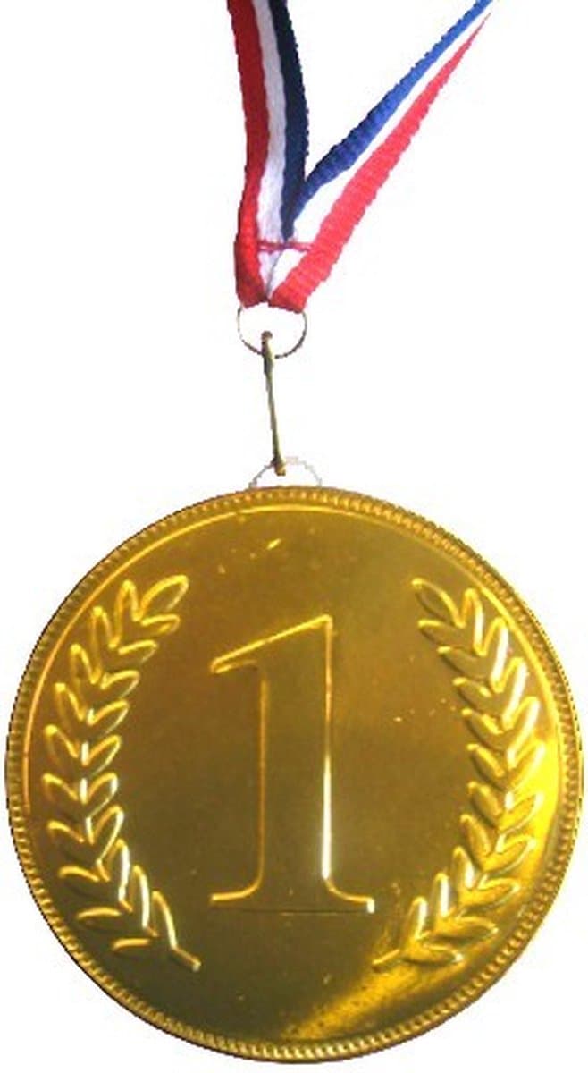 Steenland Chocolade Medaille - choco met halskoord - 10 stuks (EAN: 8718800001869)