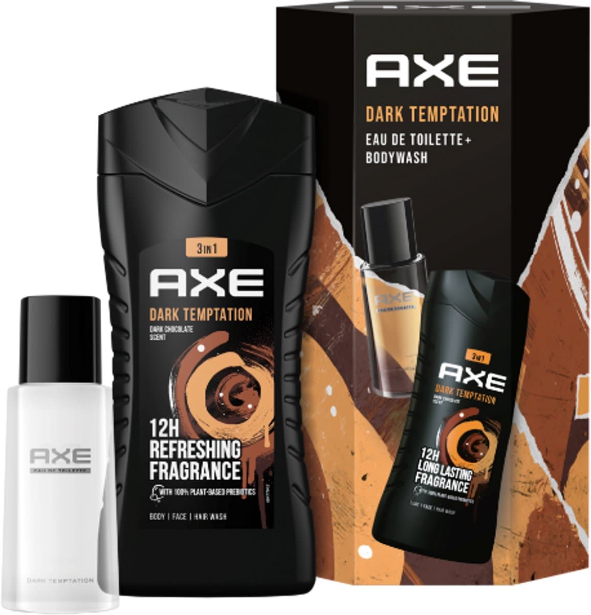 AXE Dark Temptation 2-delige Geschenkset – Eau de Toilette 100 ml & Douchegel 250 ml – Herenverzorging - Cadeauset Heren (EAN: 8720182703767)