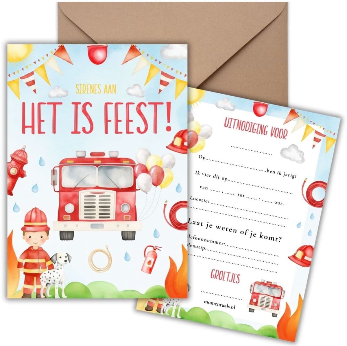 Uitnodiging Kinderfeestje 10 Kaarten + Enveloppen - Brandweer - Brand - Vuur – Jongen & Meisje – Uitnodigingskaarten - Beschrijfbaar – Verjaardag Kind (EAN: 8721161817888): Waarom ik meteen verliefd werd