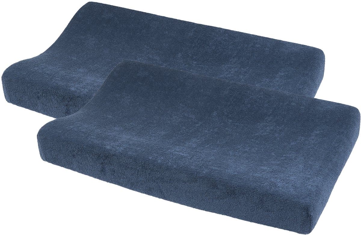 Meyco Baby Uni Aankleedkussenhoes - 2-pack - Badstof - Indigo - 50x70cm (EAN: 4054703004427)