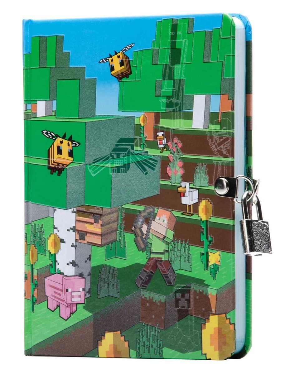 Minecraft: Mobs Glow-In-The-Dark Lock & Key Diary (EAN: 9781647228224): Wat is dit nu weer