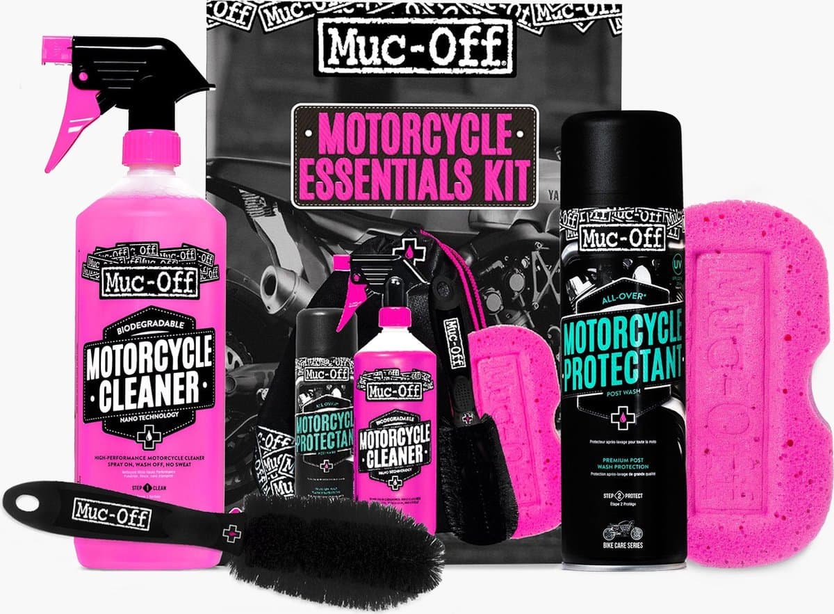 Muc-Off - Motorcycle Essentials Kit Motor Onderhoud Set - 636 (EAN: 0601842864456): Wat zit er in de kit
