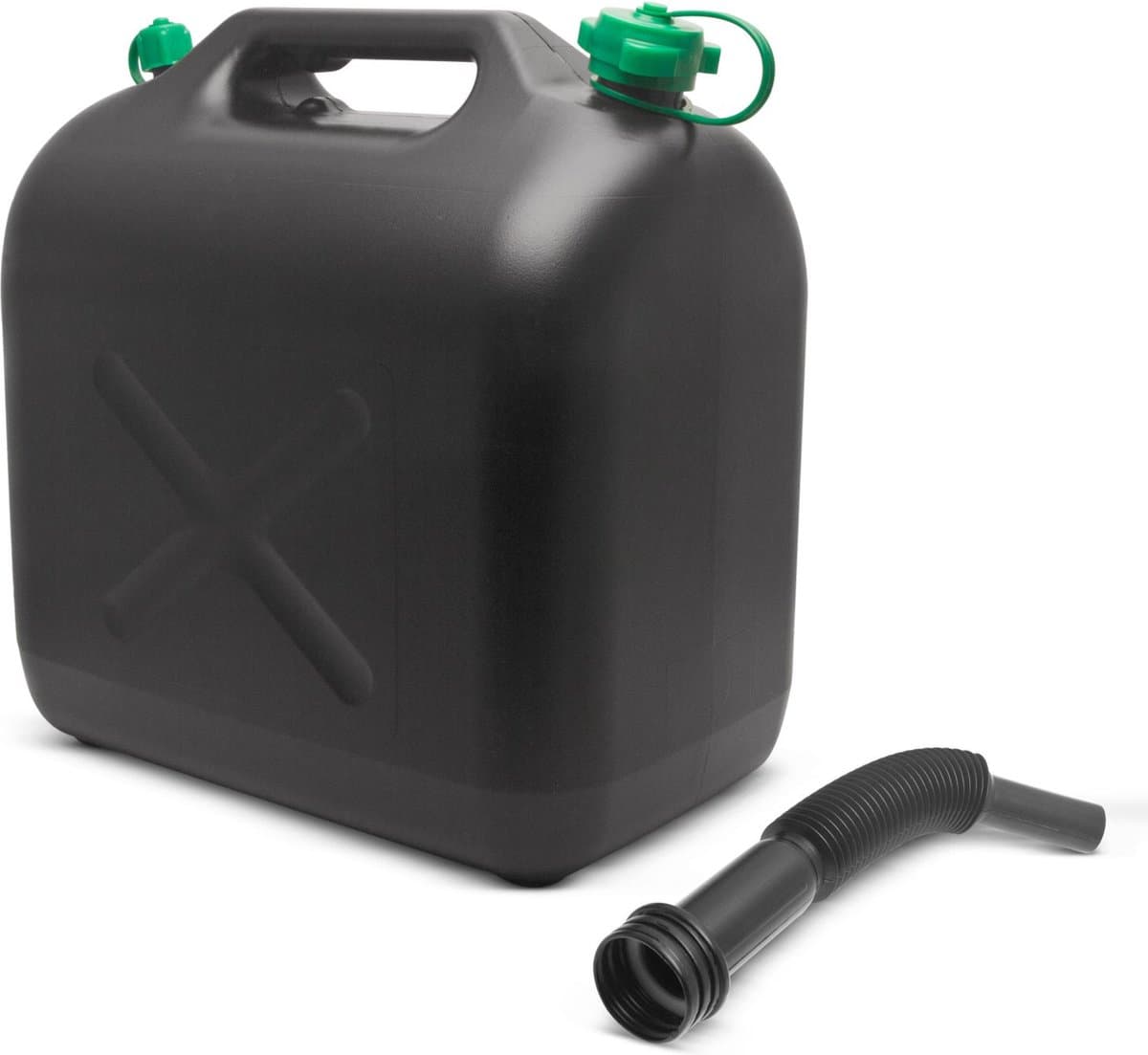 Brandstof Jerrycan 20 Liter Benzine of Diesel - 20L met tuit en ontluchtingsnippel - Brandstoftank - Noodpakket (EAN: 5999557129201)