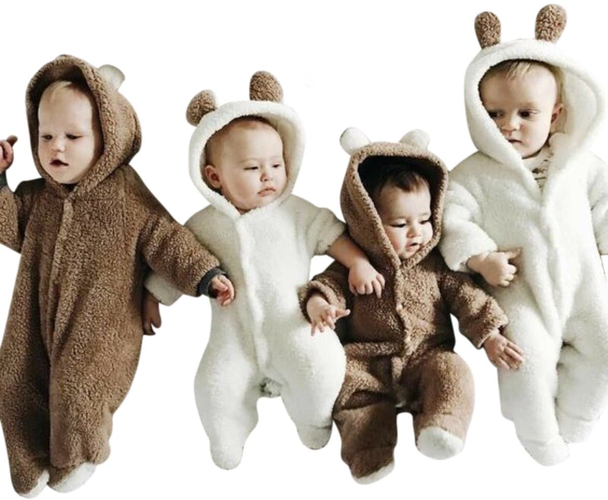 Budino® Baby Onesie - Baby Romper - Baby Pyjama - Baby Pakje - Baby Verkleedkleding - Carnavalskleding - Dier - Beer - Bruin - maat 62 (EAN: 8720165138425)