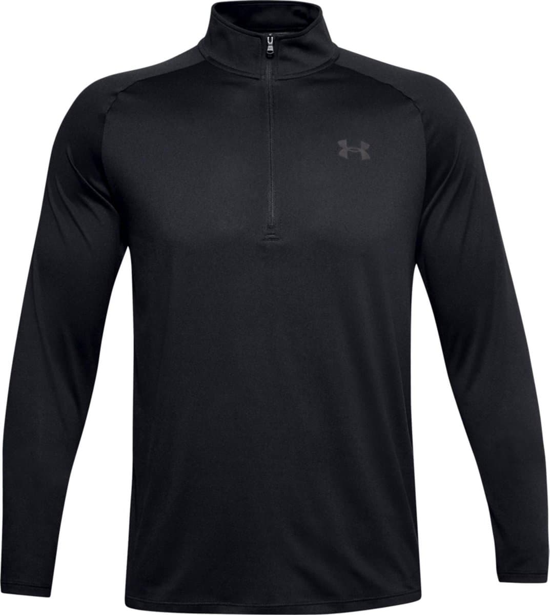 Under Armour UA Tech 2.0 1/2 Zip-BLK Heren Sporttrui - Zwart - Charcoal (EAN: 0192007029358)