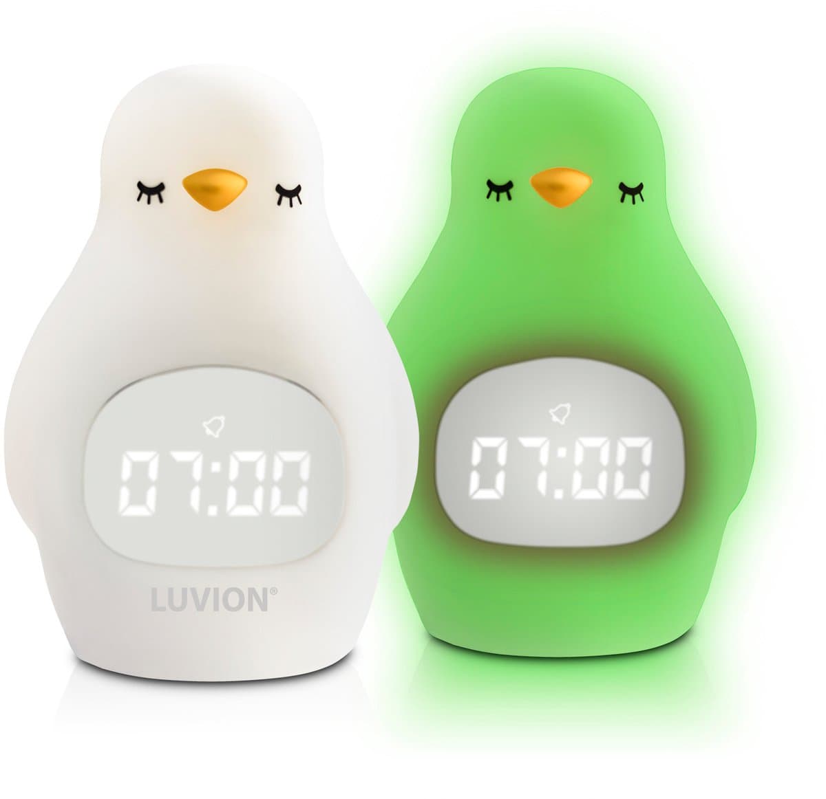 LUVION® Pinguïn Slaaptrainer - Kinderwekker - Slaapwekker - Met nachtlamp functie en wekker timer - Slaaphulp voor kinderen vanaf de peuter leeftijd - Ook leuk als nachtlampje voor baby's (EAN: 8718546340970)
